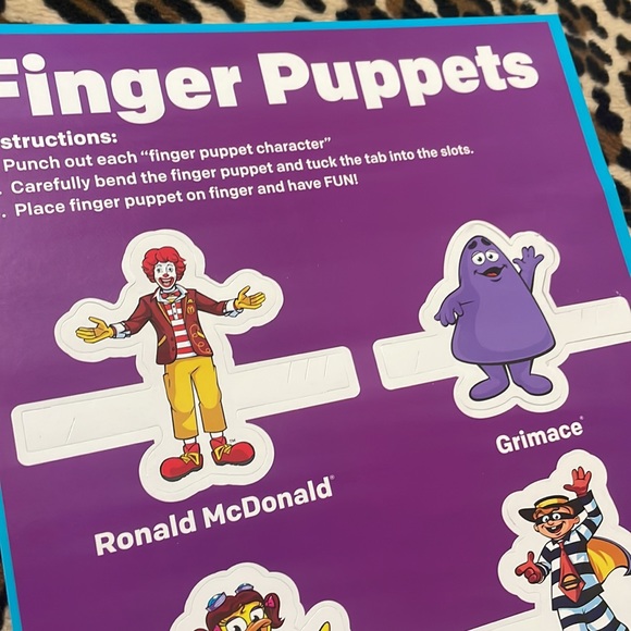 2015 MCDONALDS Finger Puppets Set 💜 Grimace Birdie Hamburglar Happy Meal Kids - Picture 9 of 15